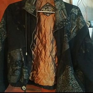 Vintage leather bomber